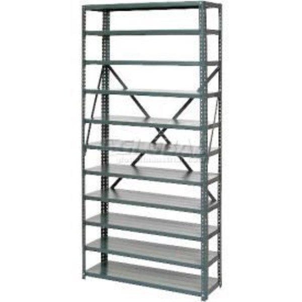 Global Equipment Steel Open Shelving 11 Shelves No Bin - 36x12x73 239602